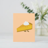 パンプキンパイの笑顔のスライス ポストカード (スタンド正面)