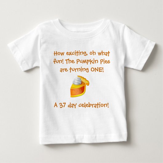 パンプキンパイの誕生日のワイシャツ ベビーTシャツ (正面)