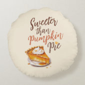 パンプキンパイより甘い – 秋パンプキンスパイスパイ ラウンドクッション (裏面)