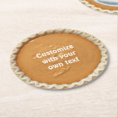 パンプキンパイカスタム文字 ラウンドペーパーコースター (アングル)