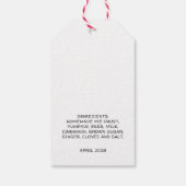 パンプキンパイギフトラベル ギフトタグ (裏面)