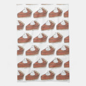 パンプキンパイサンクスギビングディナーホリデーギフト キッチンタオル (縦)