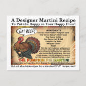 パンプキンパイサンクスギビングマルティーニレシピはがき ポストカード (正面)