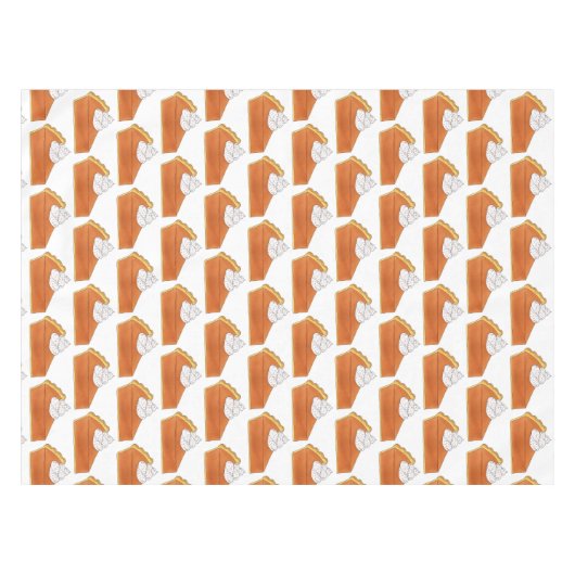 パンプキンパイスライス感謝祭ディナーパーティー テーブルクロス (正面(横))