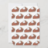 パンプキンパイスライス感謝祭ディナーパーティー 招待状 (裏面)