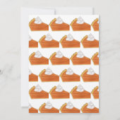 パンプキンパイスライス感謝祭ディナーパーティー 招待状 (裏面)