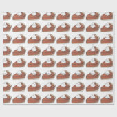 パンプキンパイスライス感謝祭デザートベーカリー食品 ラッピングペーパー (フラット)