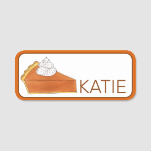パンプキンパイスライス感謝祭デザートベーカリー食品 名札
