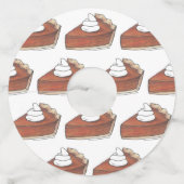 パンプキンパイスライス感謝祭ホリデーディナー ワイングラスタグ (正面)