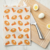 パンプキンパイパターン キッチンタオル (四つ折り)