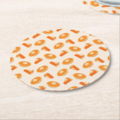 パンプキンパイパターン ラウンドペーパーコースター (アングル)