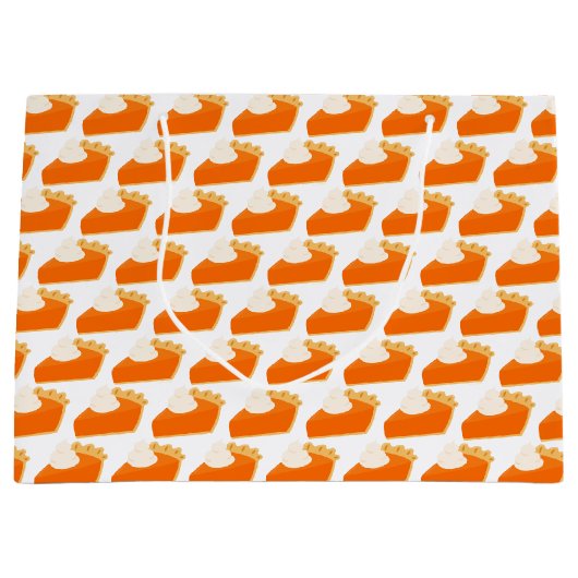 パンプキンパイパターン ラージペーパーバッグ (正面)