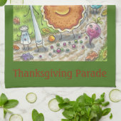 パンプキンパイパレード、おもしろい感謝提供キッチンタオル キッチンタオル (折り畳み)