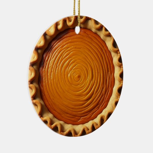 パンプキンパイパーソナライズされたクリスマス セラミックオーナメント (右)