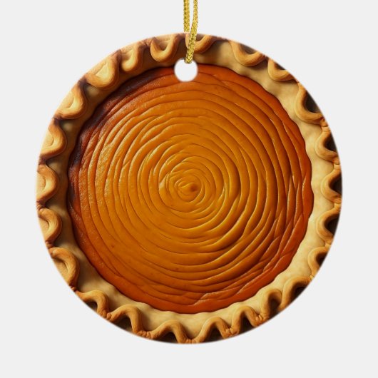 パンプキンパイパーソナライズされたクリスマス セラミックオーナメント (正面)