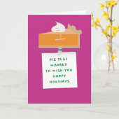 パンプキンパイホリデー カード (黄色い花)