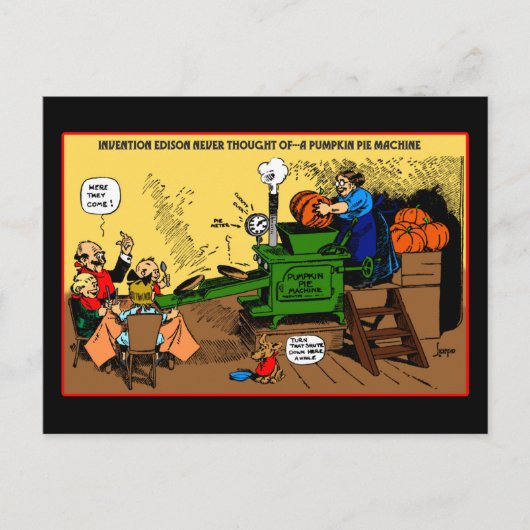 パンプキンパイマシンの休日はがき シーズンポストカード (正面)