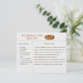 パンプキンパイレシピカードサンクスギビングとクリスマス (スタンド正面)
