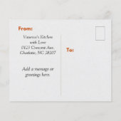 パンプキンパイレシピカードサンクスギビングとクリスマス (裏面)