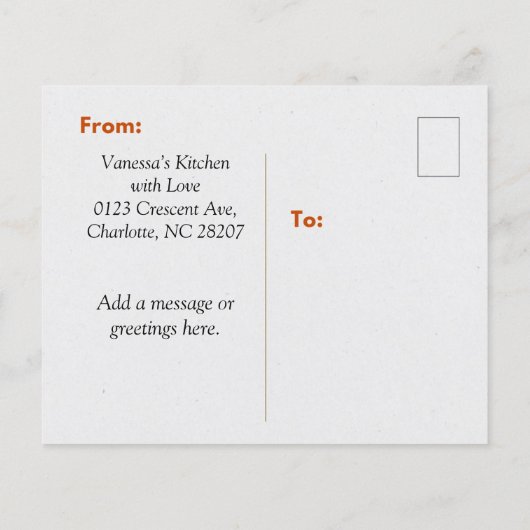 パンプキンパイレシピカードサンクスギビングとクリスマス (裏面)