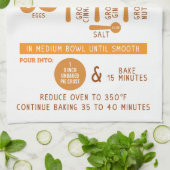 パンプキンパイレシピホリデーギフトティー キッチンタオル (折り畳み)