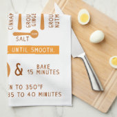 パンプキンパイレシピホリデーギフトティー キッチンタオル (四つ折り)