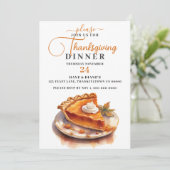 パンプキンパイ伝統的感謝祭ディナー 招待状 (スタンド正面)