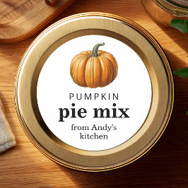 パンプキンパイ充填自家製キャニングラベル ラウンドシール