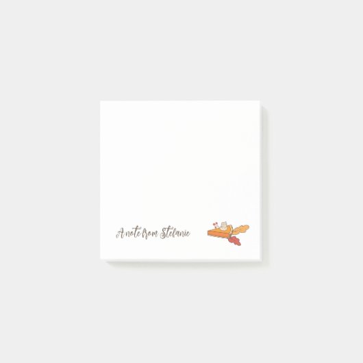 パンプキンパイ小パーソナライズされたさなポストイット注記 ポストイット (正面)