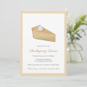 パンプキンパイ感謝祭または友達与えるディナー 招待状 (スタンド正面)