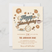 パンプキンパイ感謝祭ディナーフレンドシップ 招待状 (正面)