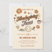 パンプキンパイ感謝祭ディナーフレンドシップ 招待状 (正面)