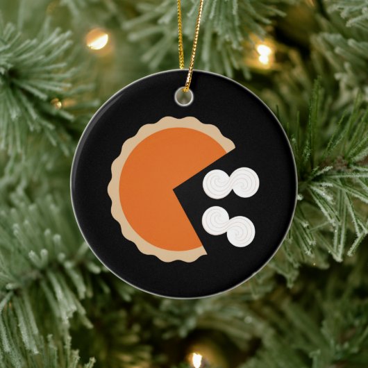 パンプキンパイ感謝祭ユーモアのパンプキンシーズン セラミックオーナメント (ツリー)