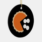 パンプキンパイ感謝祭ユーモアのパンプキンシーズン セラミックオーナメント (右)