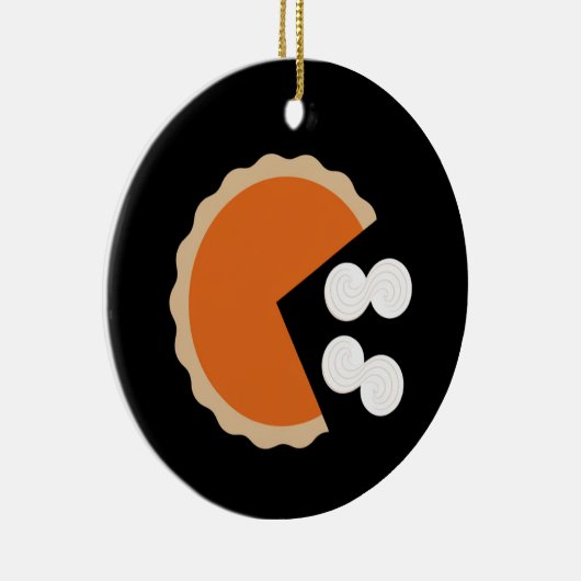 パンプキンパイ感謝祭ユーモアのパンプキンシーズン セラミックオーナメント (右)