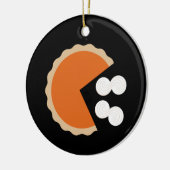 パンプキンパイ感謝祭ユーモアのパンプキンシーズン セラミックオーナメント (左)