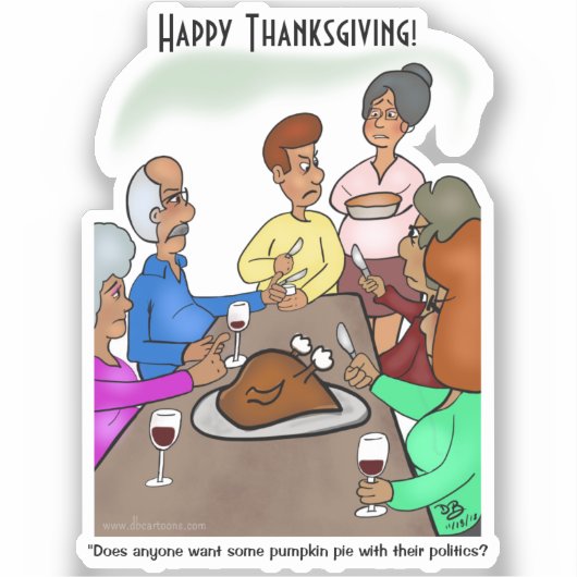 パンプキンパイ政治カスタムカットステッカー シール (正面)