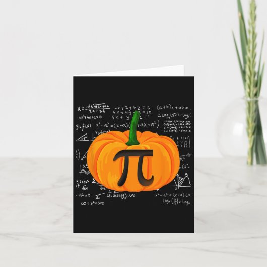 パンプキンパイ数学おかしなハロウィーン感謝祭パイD カード (正面)