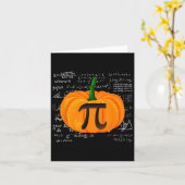 パンプキンパイ数学おかしなハロウィーン感謝祭パイD カード (黄色い花)