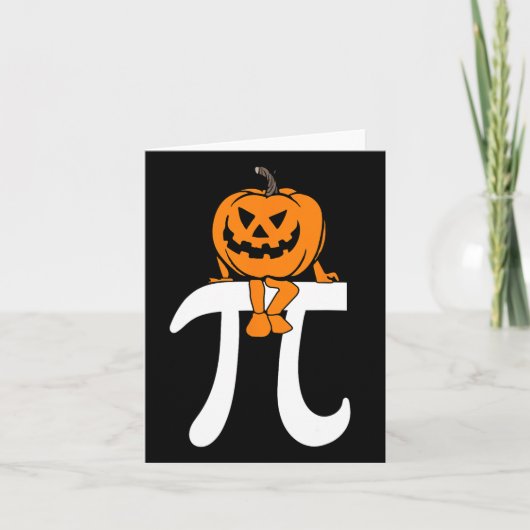 パンプキンパイ数学おかしなハロウィーン感謝祭パイD カード (正面)