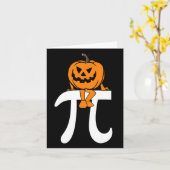 パンプキンパイ数学おかしなハロウィーン感謝祭パイD カード (黄色い花)