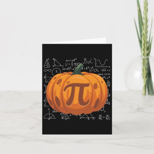 パンプキンパイ数学おかしなハロウィーン感謝祭パイD カード (正面)