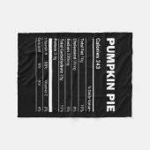 パンプキンパイ栄養Teeマッチングスおもしろいクリスマ フリースブランケット (正面(横))