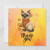 パンプキンパイ猫好きへの感謝祭 サンキューカード (正面)