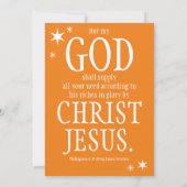 パンプキンパイ秋のスターサンクスギビングディナー 招待状 (裏面)