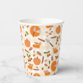 パンプキンパイ秋の秋パターン 紙コップ (左)