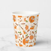 パンプキンパイ秋の秋パターン 紙コップ (右)