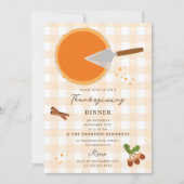 パンプキンパイ秋秋感謝祭招待状 招待状 (正面)