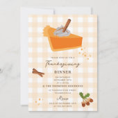 パンプキンパイ秋秋感謝祭招待状 招待状 (正面)