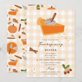 パンプキンパイ秋秋感謝祭招待状 招待状